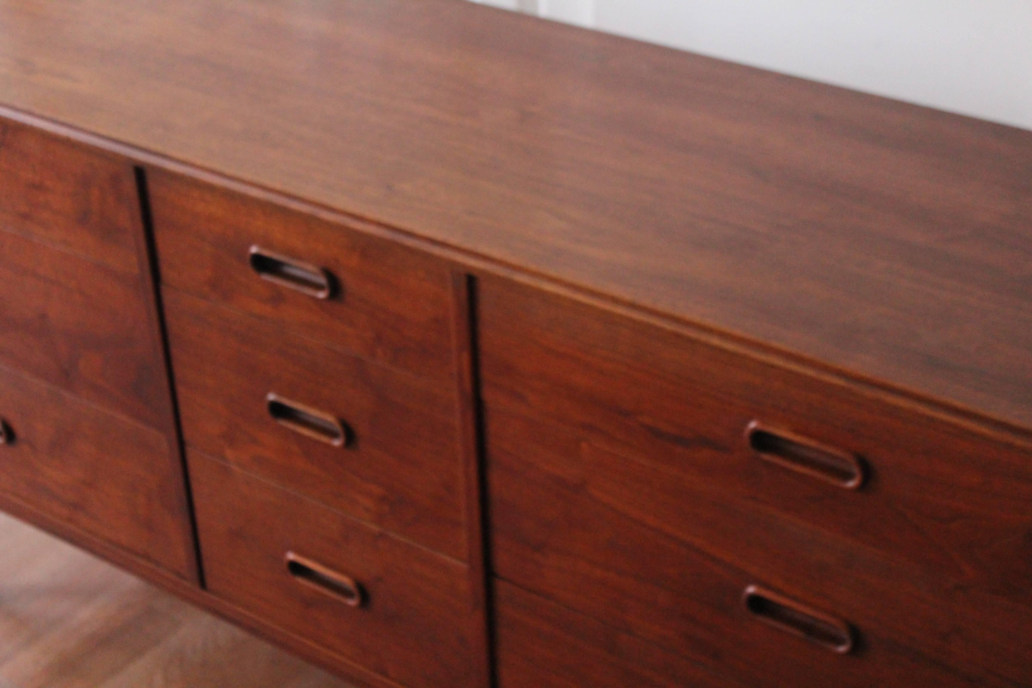 Oiled Walnut Mid-Century Modern Dresser by Jack Cartwright for Founders