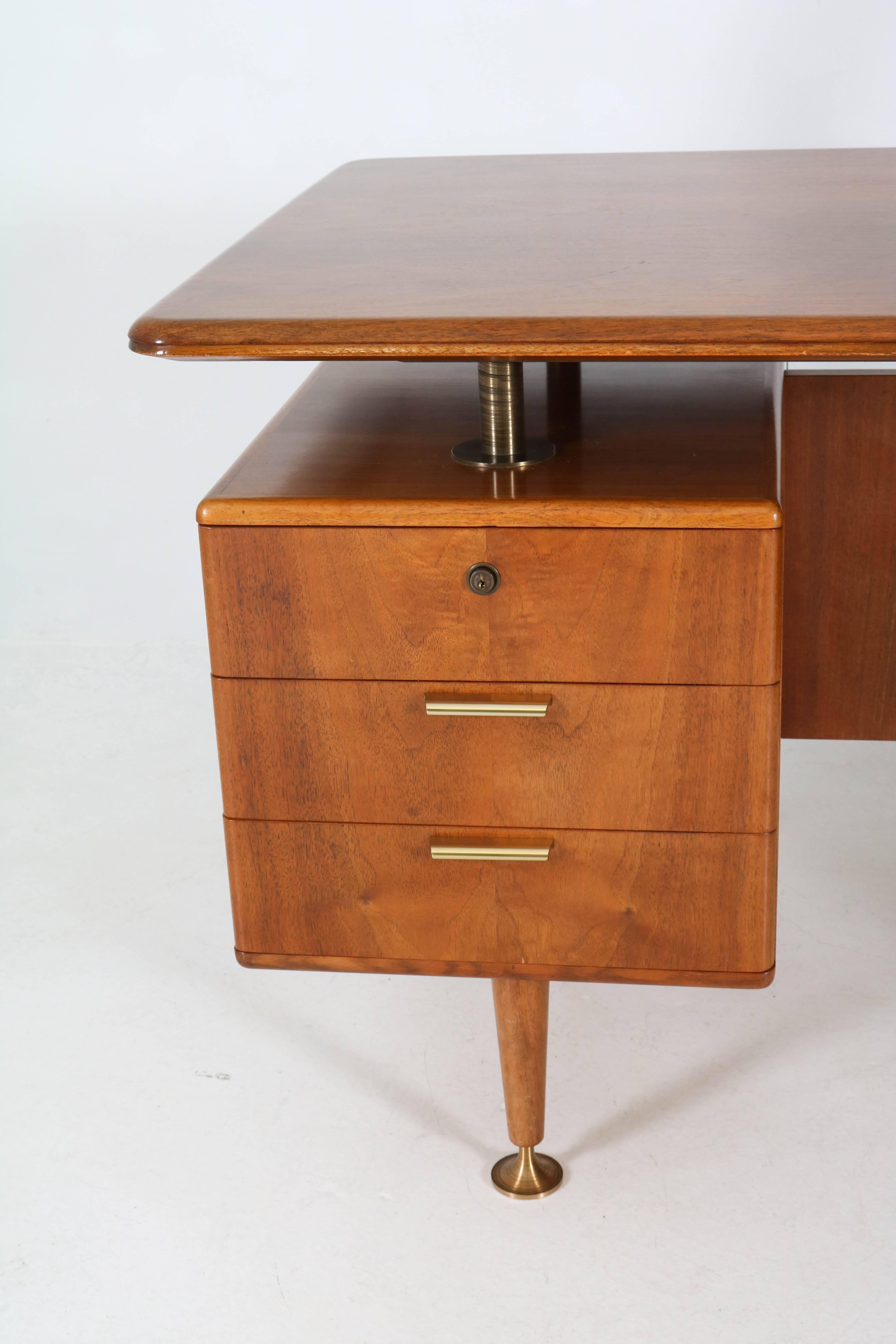 mid century floating desk