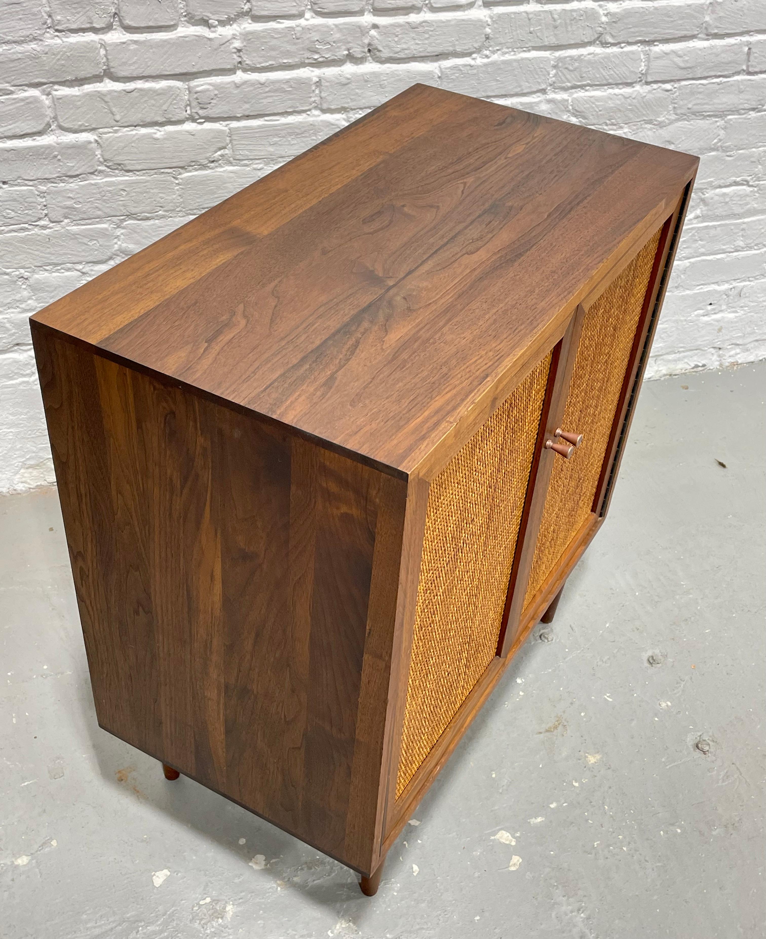 Walnut Mid-Century Modern Jr. Credenza / Vinyl Record Storage Cabinet 7