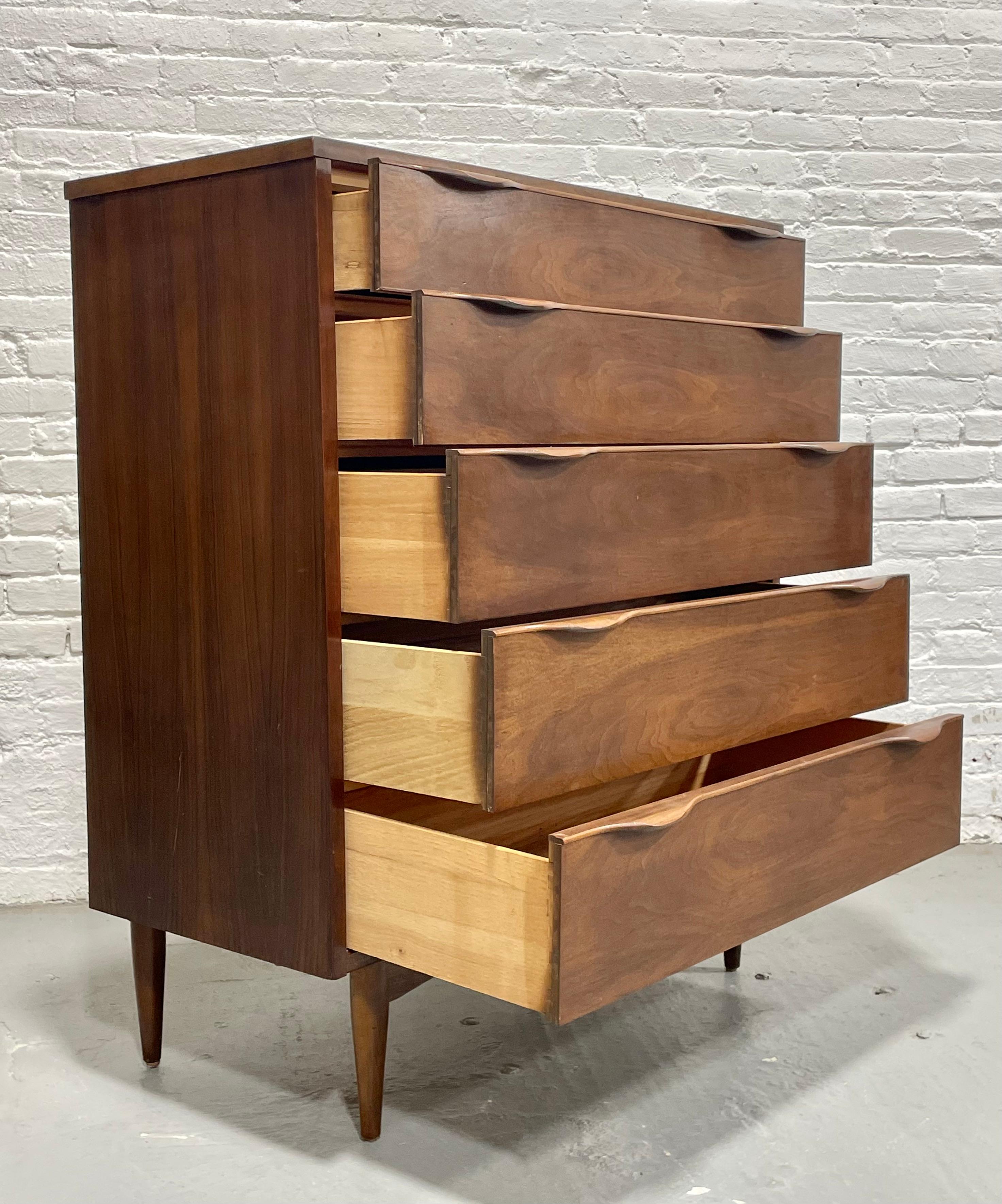 Walnut Mid Century MODERN Sculpted BEDROOM SET, c. 1960's 4