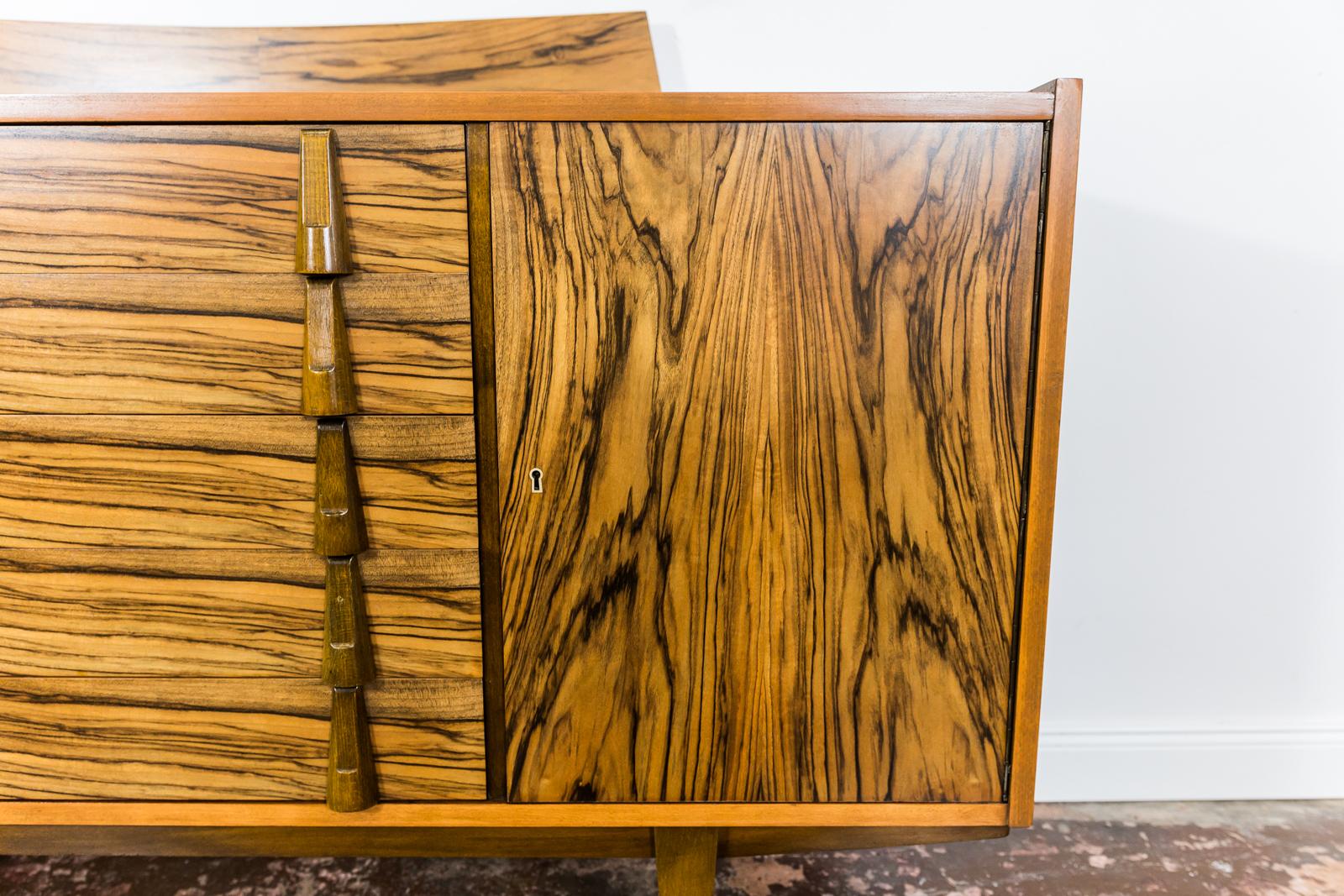 Walnut Mid-Century Modern Sideboard by R. T. Hałas, 1960's 4