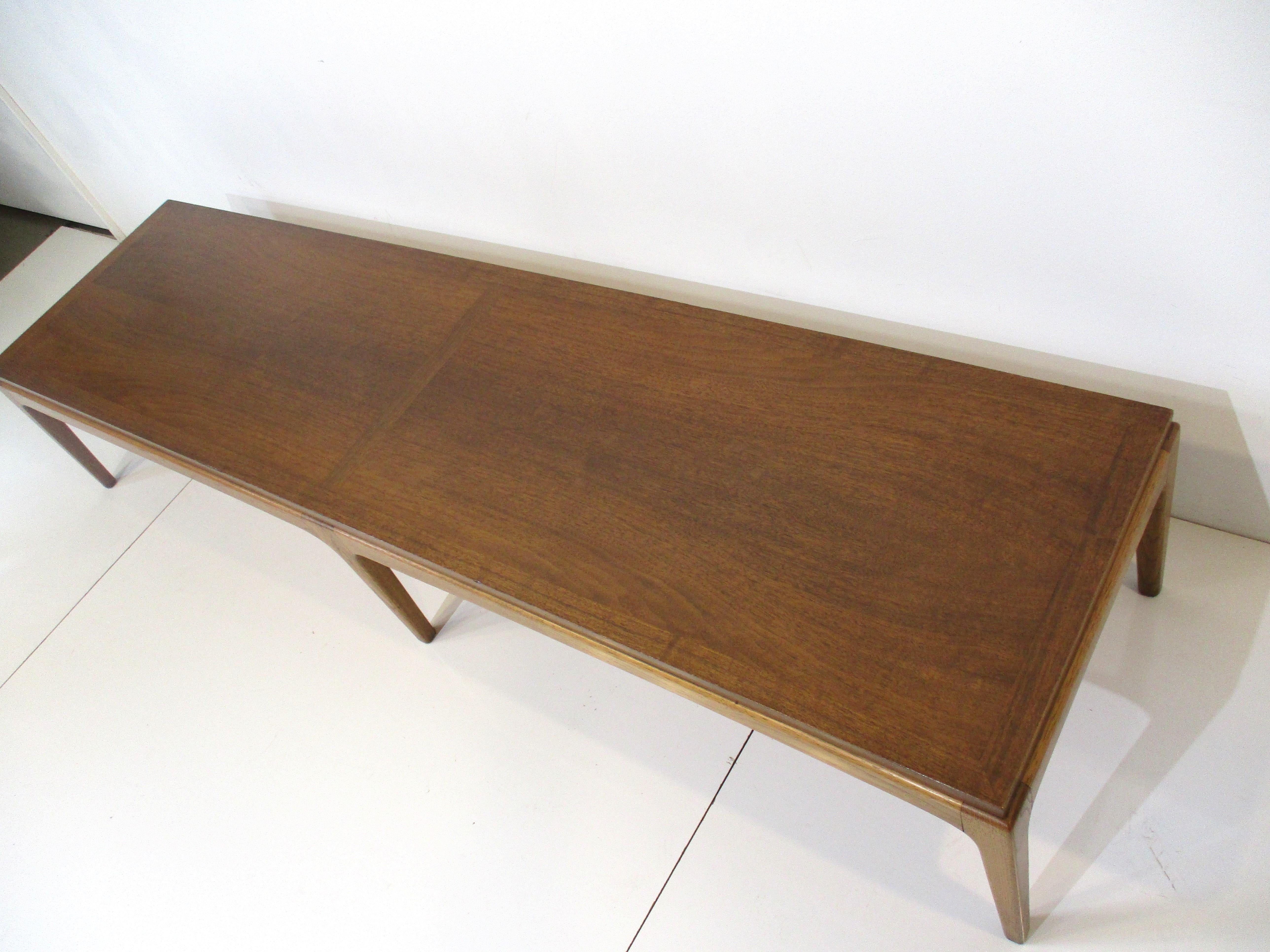 Mahogany Walnut Mid Century Rhythm Coffee Table by Altivista Lane