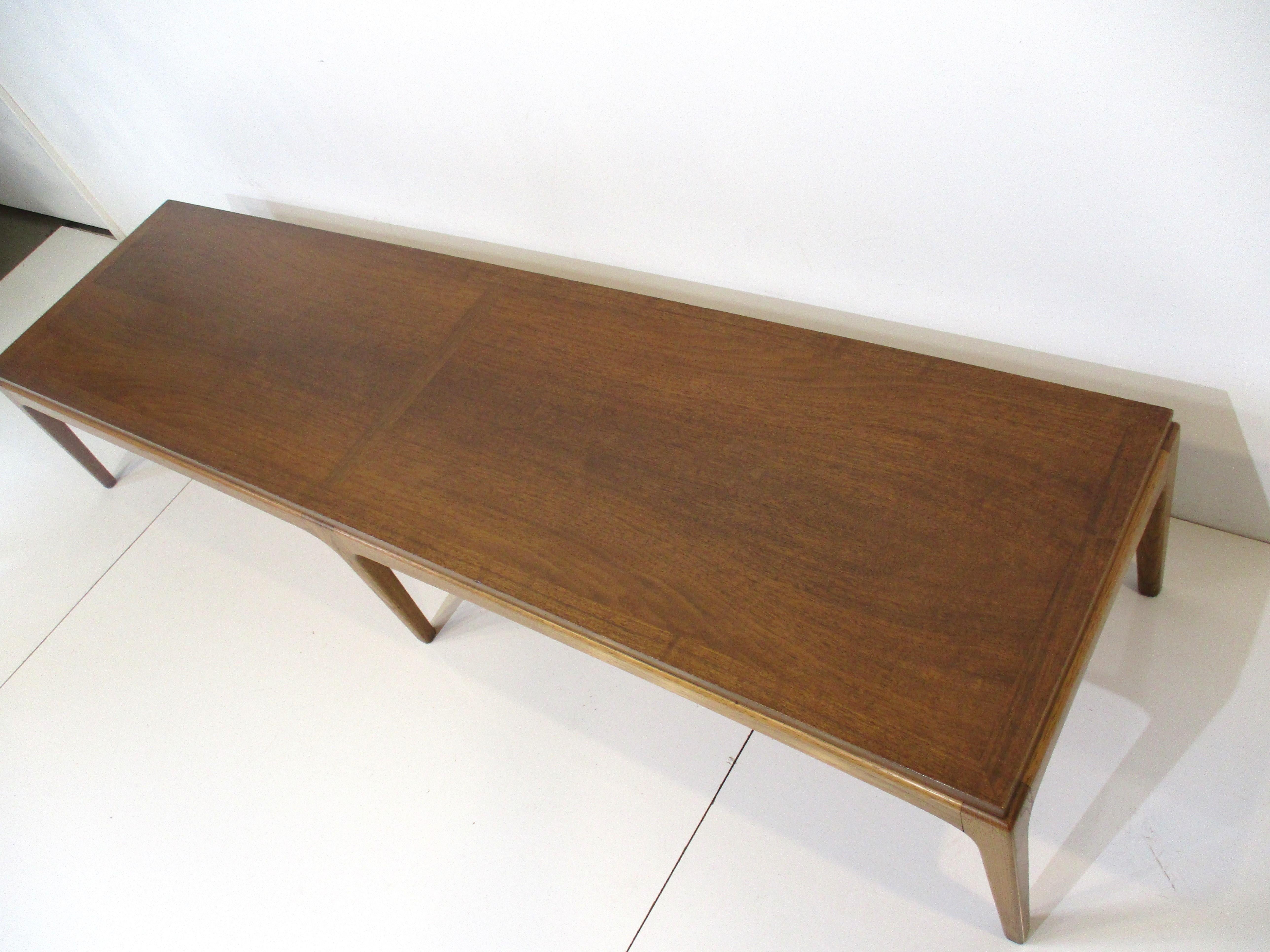 Mahogany Walnut Mid Century Rhythm Coffee Table by Altivista Lane 