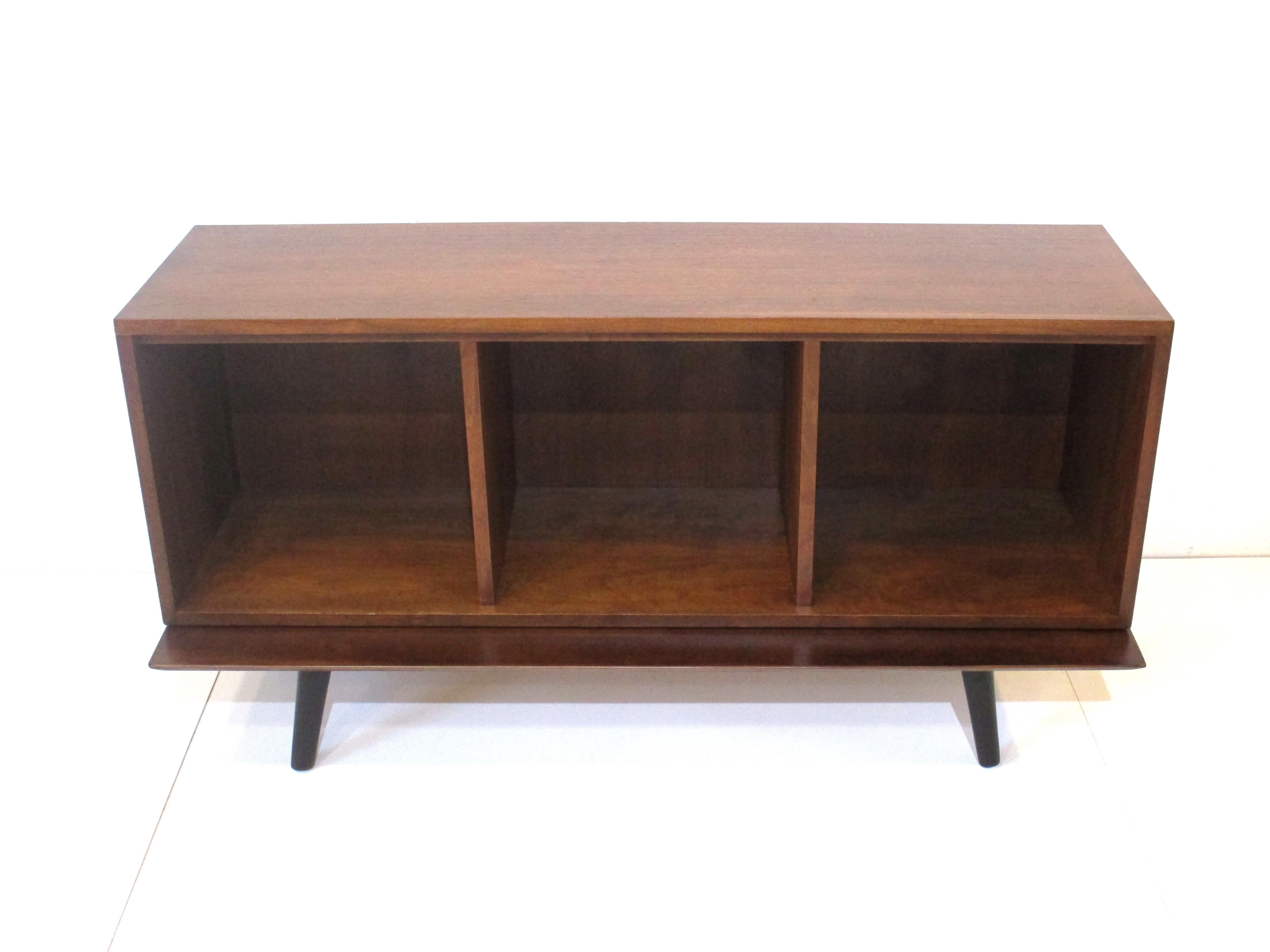 20th Century Walnut Midcentury Stereo / Record Cabinet in the Style of McCobb