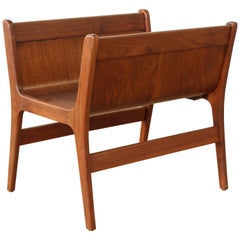 Walnut Midcentury Magazine Rack, USA, 1960s