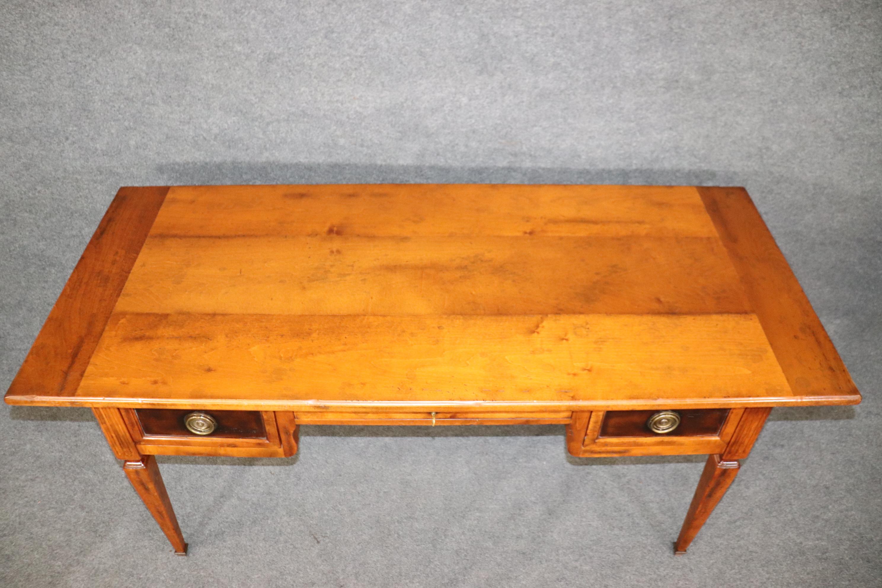 American Walnut Milling Road by Baker Furniture Italian Provincial Writing Table Desk 