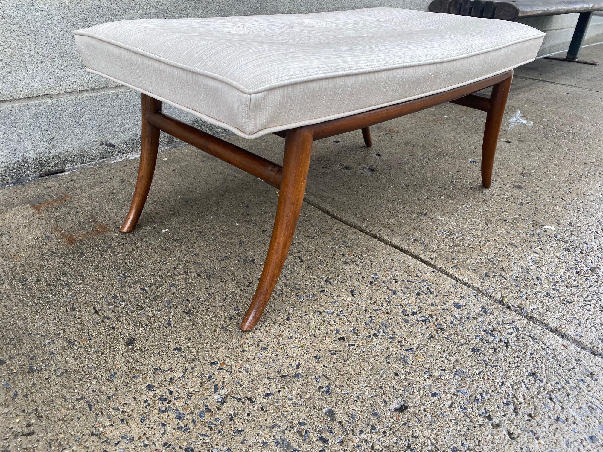 Mid-Century Modern Walnut Modernist Bench by Robsjohn Gibbings for Widdicomb For Sale