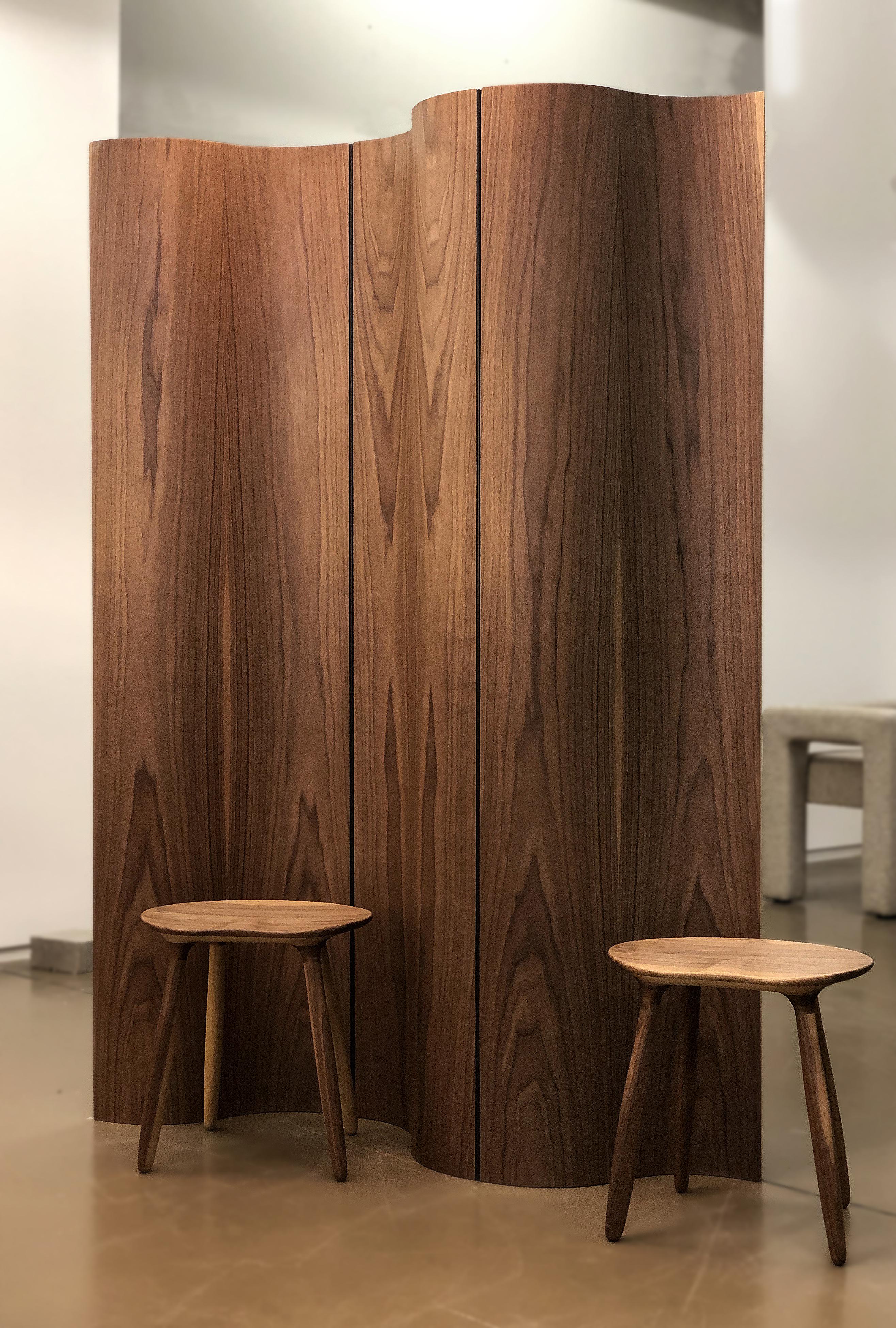 Latvian Walnut Modular Screen by Victoria Magniant