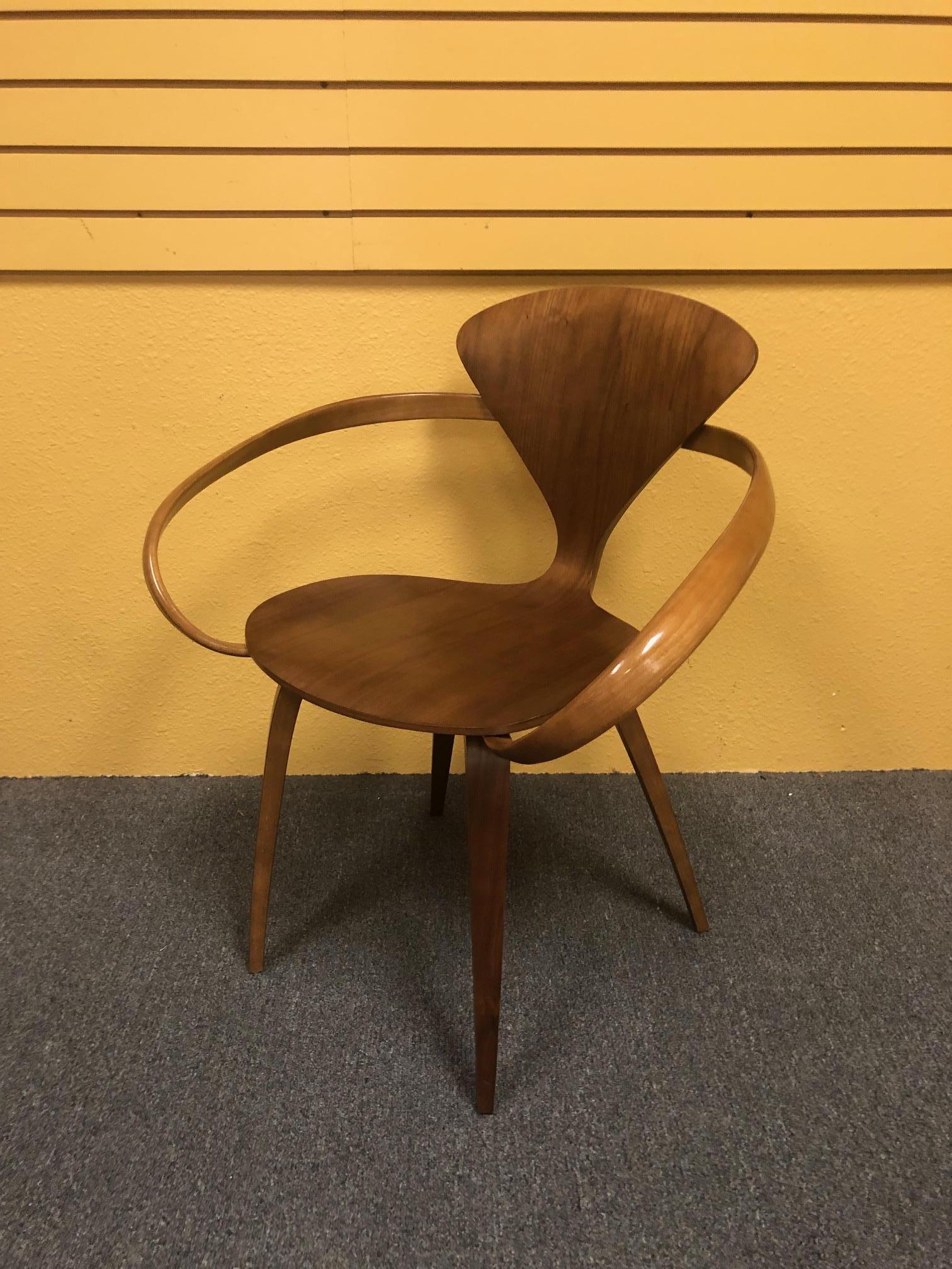 Walnut Molded Plywood Armchair / 