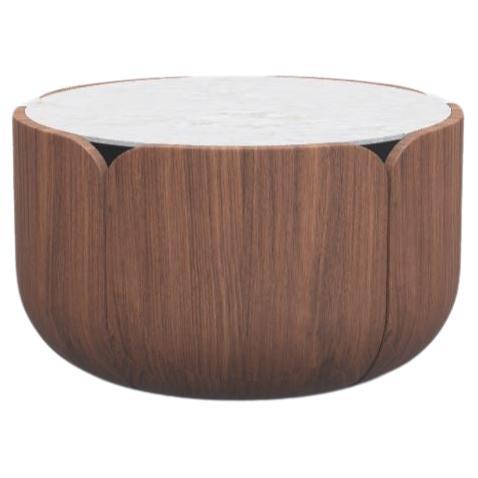 Walnut Natur Bianco Namibia Bloom Coffee Table M by Milla & Milli For Sale