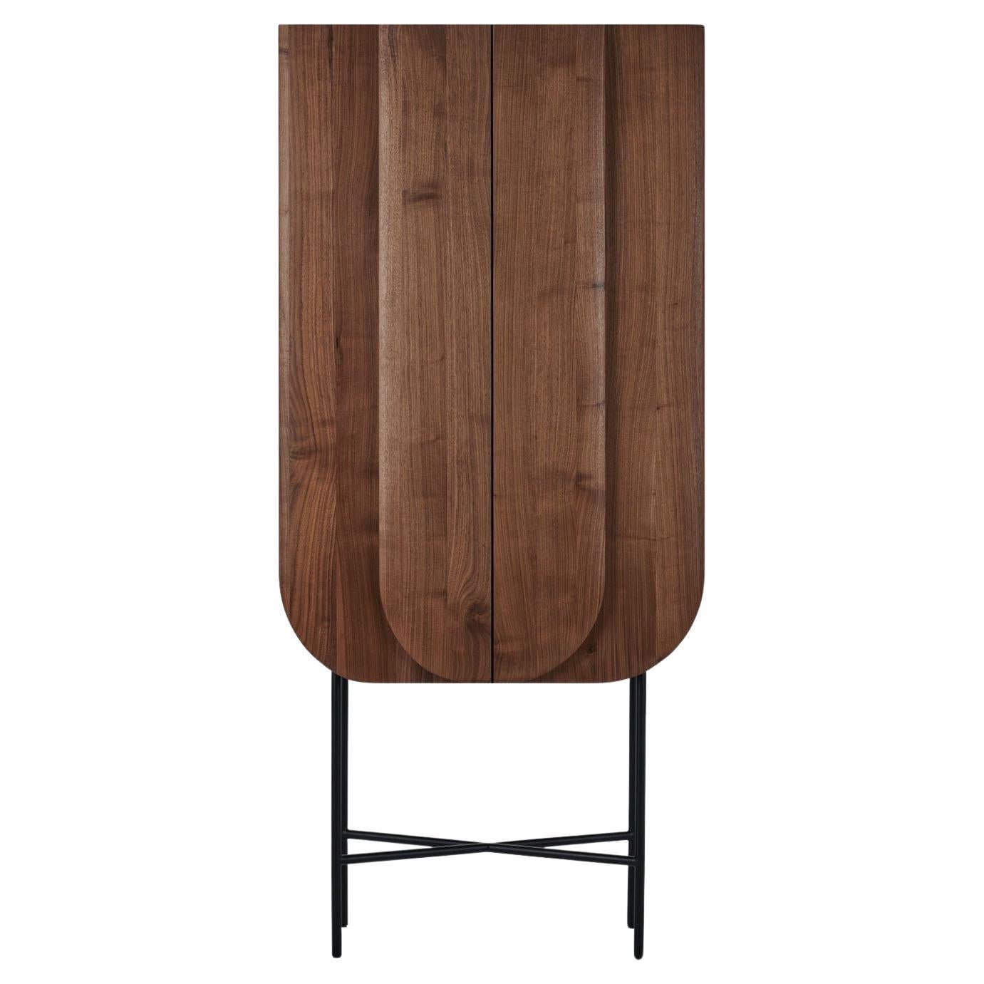 Walnut Natur Bloom Icon Bar Cabinet by Milla & Milli For Sale