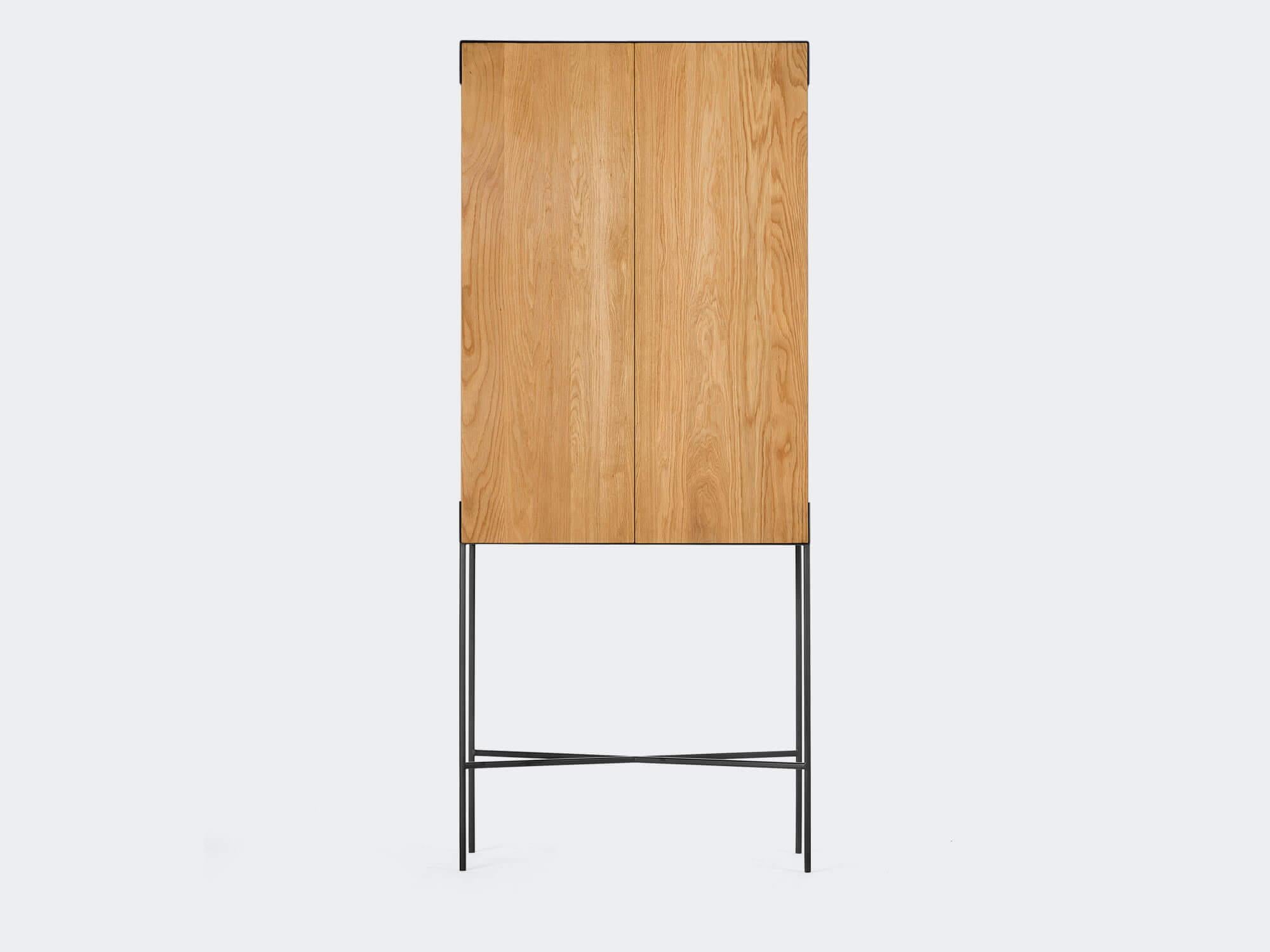 Modern Walnut Natur Frame Bar Cabinet M by Milla & Milli For Sale