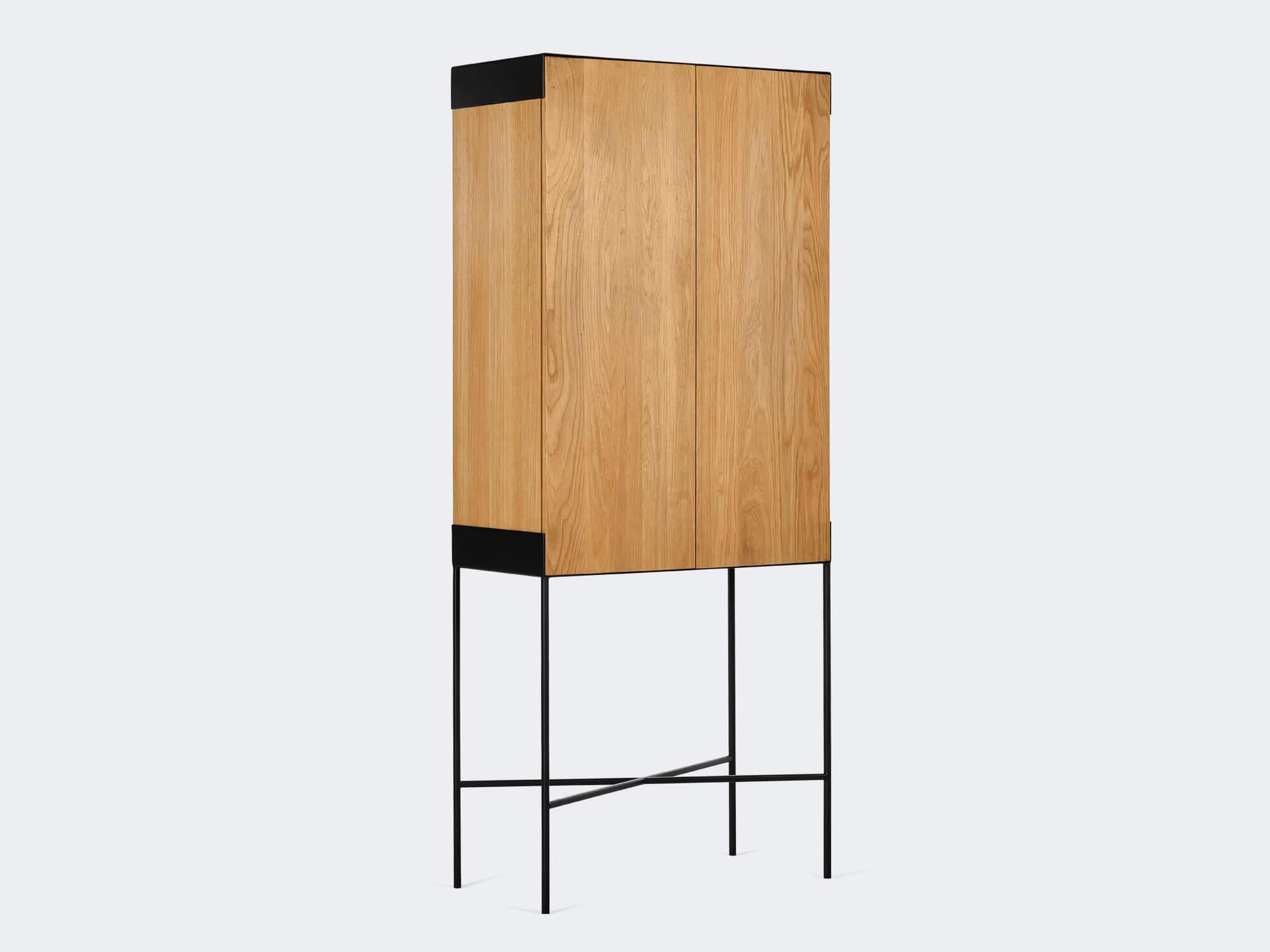 Croatian Walnut Natur Frame Bar Cabinet M by Milla & Milli For Sale