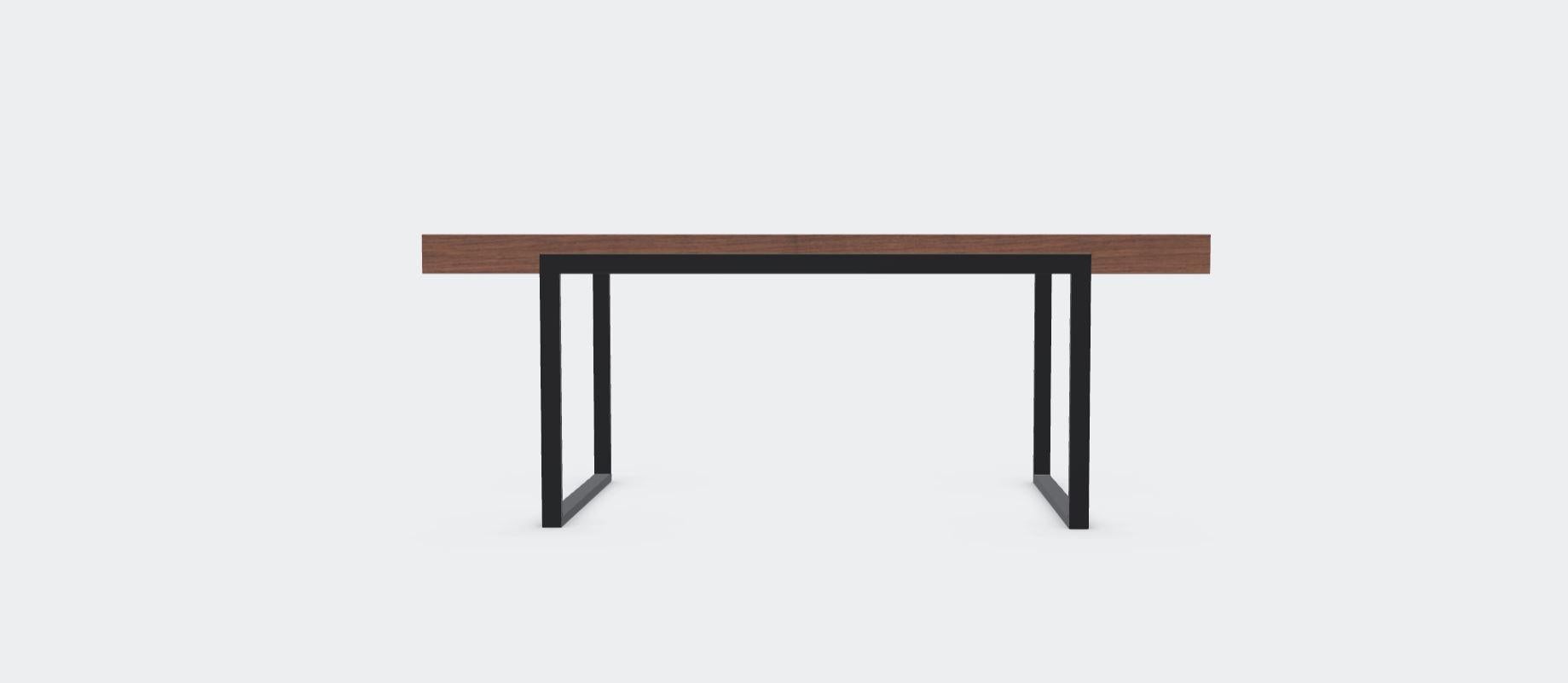 Modern Walnut Natur Offset Dining Table L by Milla & Milli For Sale