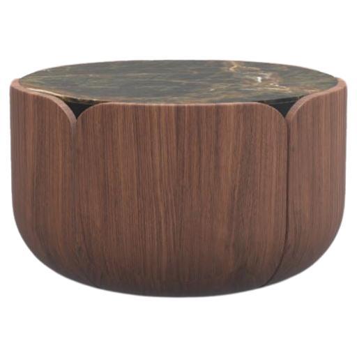 Walnut Natur Picasso Green Bloom Coffee Table M by Milla & Milli