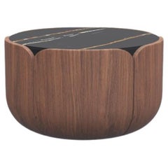 Noyer Natur Sahara Noir Bloom Table basse M par Milla & Milli