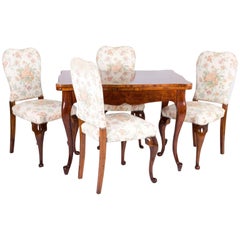 Walnut Neobarokk Dinner Set of 6 Chairs Ám Table