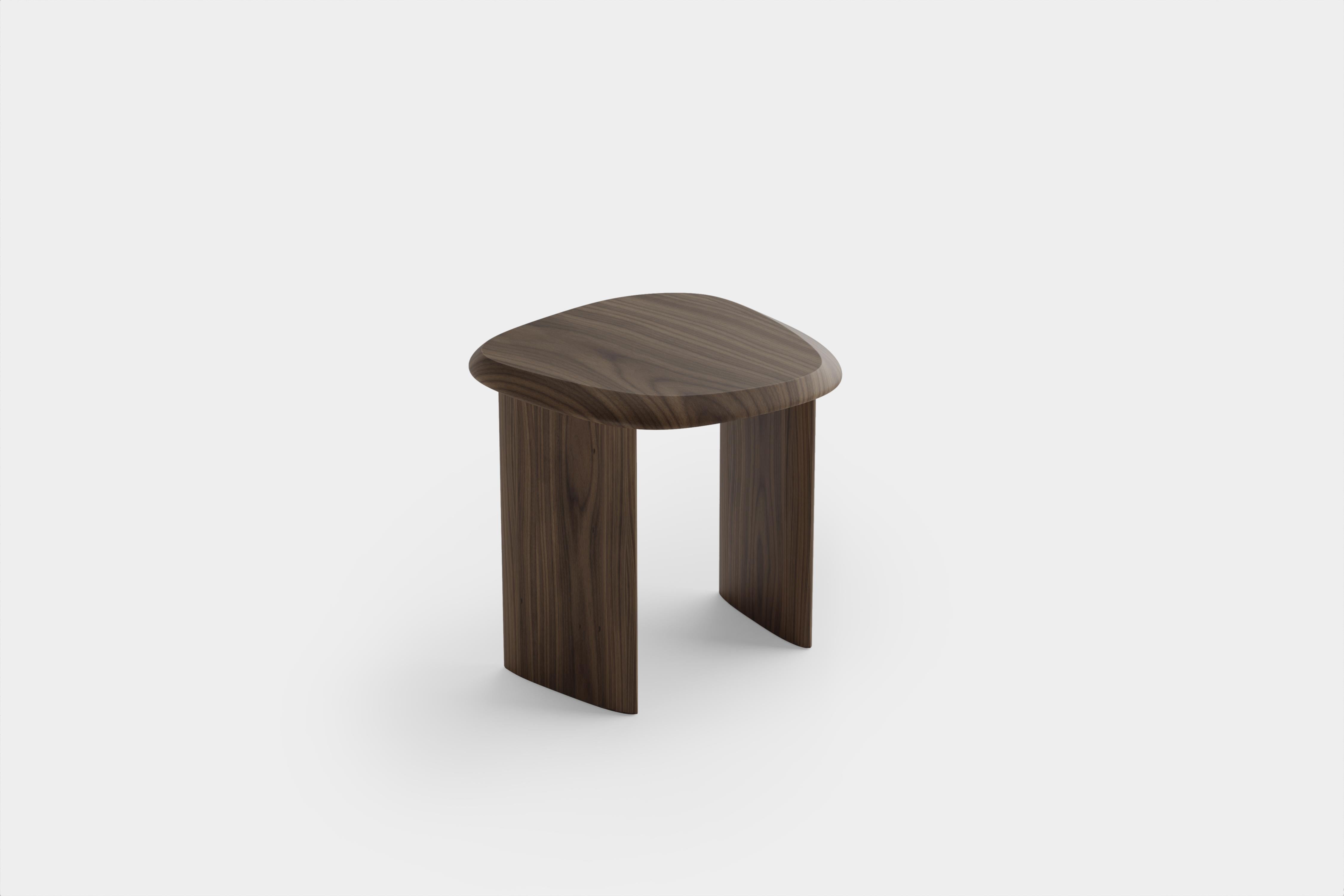 Duna Nest Table, Side Table, Bedside Table in Walnut Wood by Joel Escalona For Sale 2