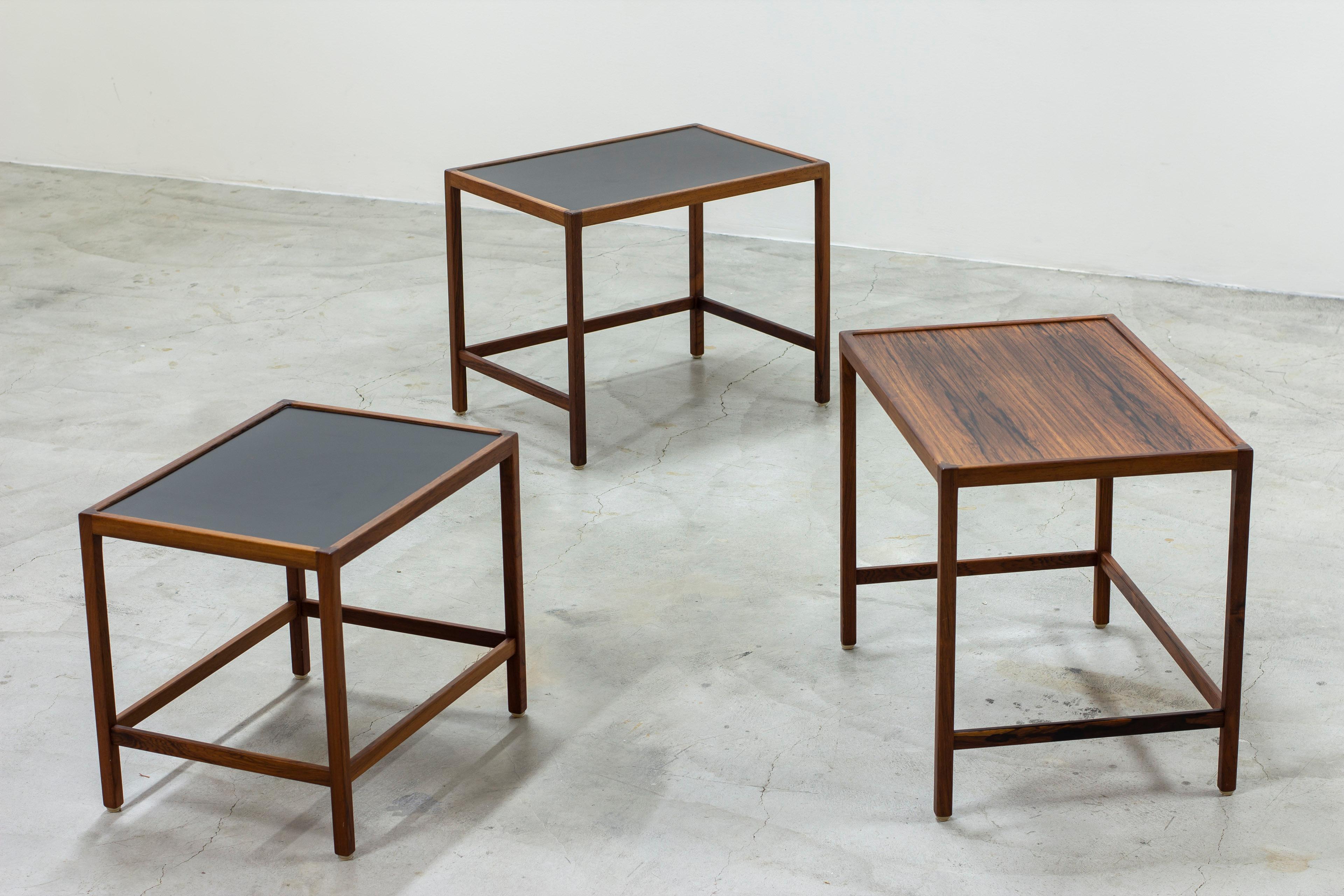 Danish Walnut nesting tables by Kurt Østervig for Jason Møbler, Denmark 1960s