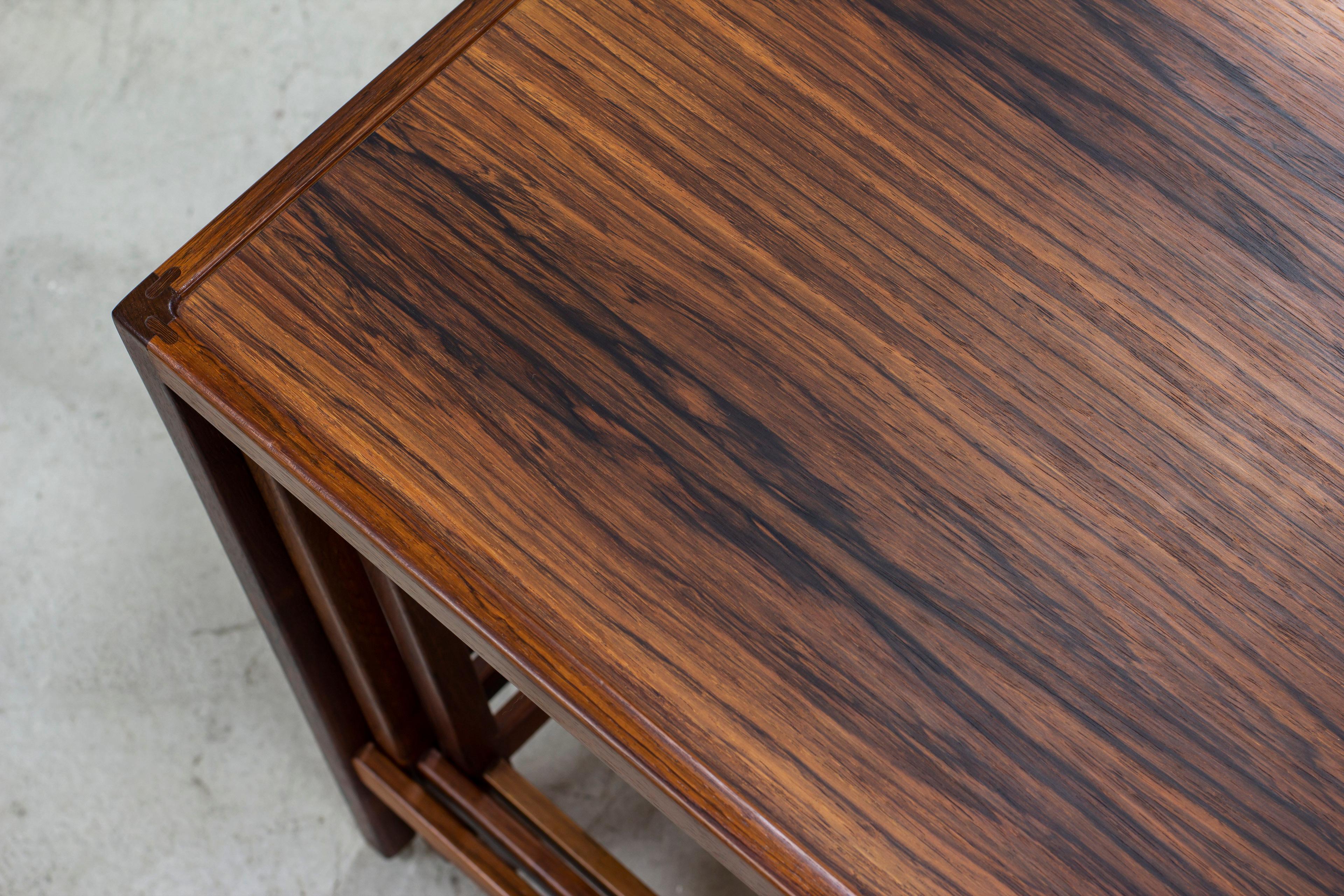 Formica Walnut nesting tables by Kurt Østervig for Jason Møbler, Denmark 1960s
