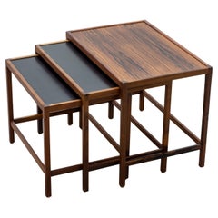 Walnut nesting tables by Kurt Østervig for Jason Møbler, Denmark 1960s