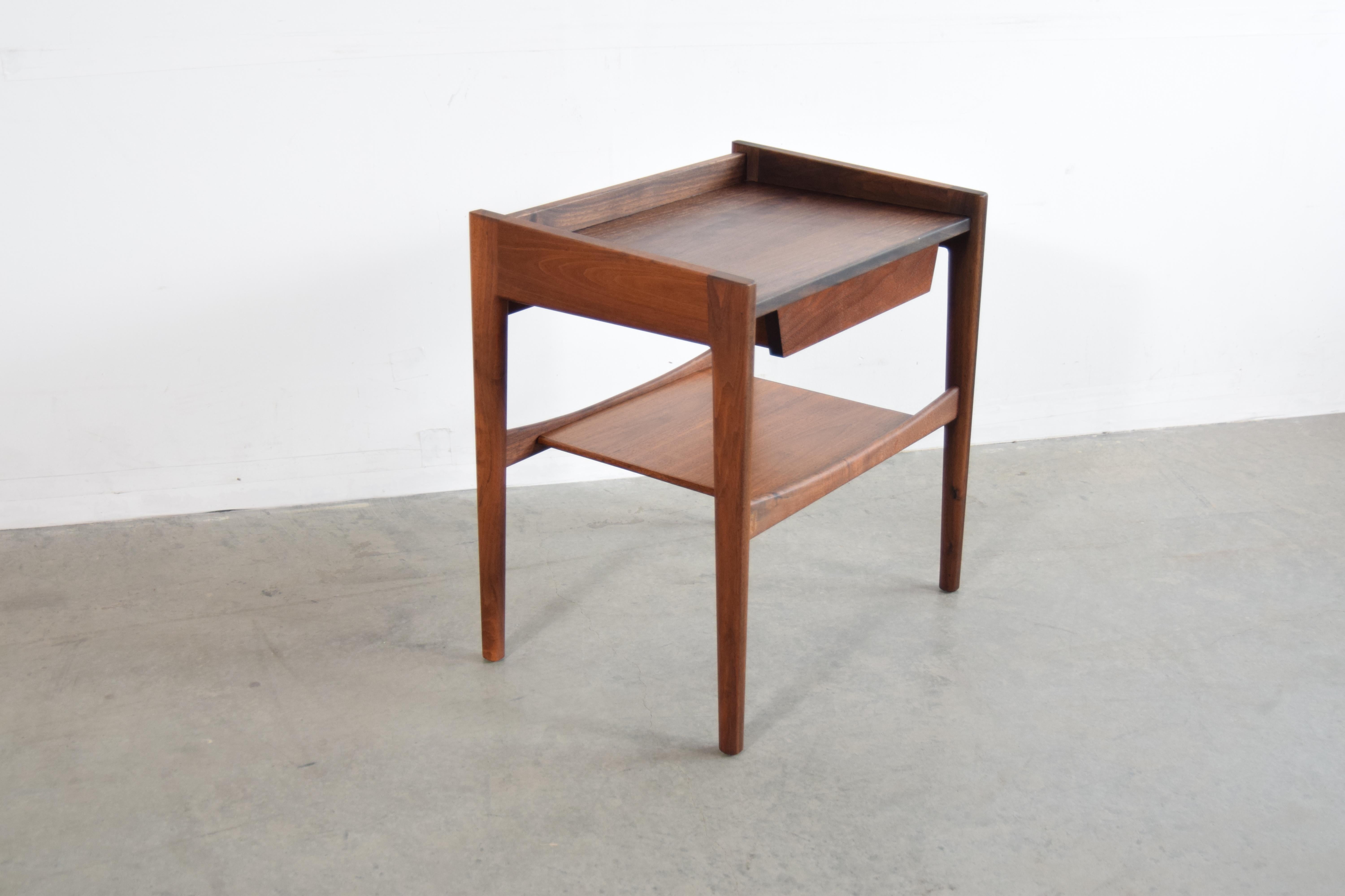 American Walnut Night Stand or End Table by Jens Risom