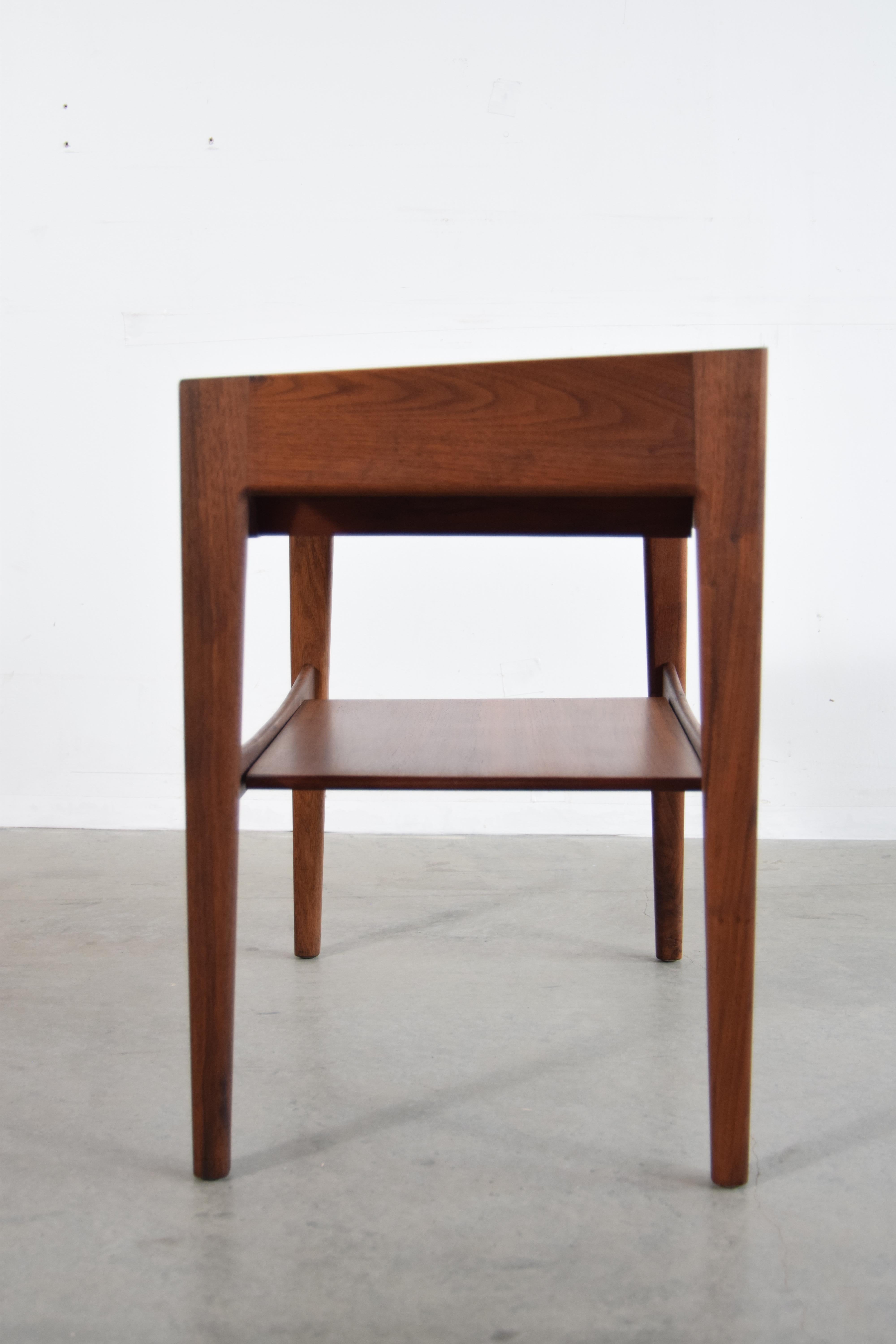 20th Century Walnut Night Stand or End Table by Jens Risom