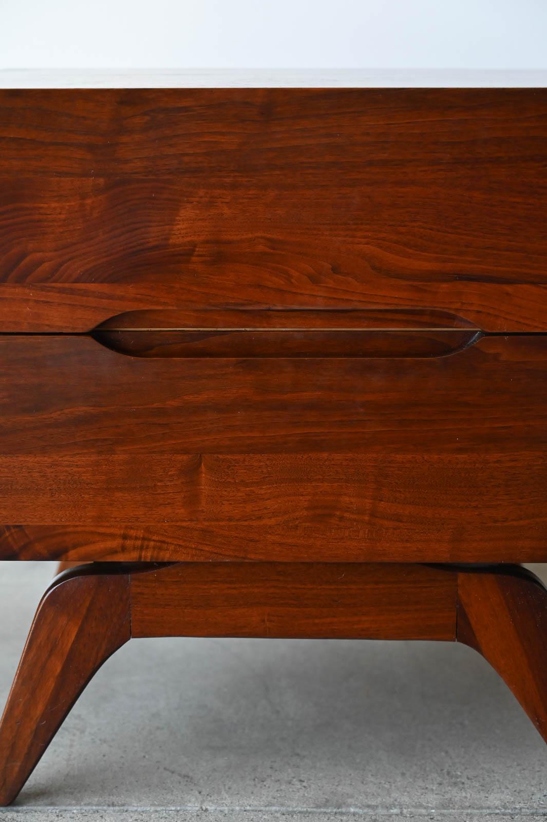 Walnut Nightstand or End Table by Ace-Hi of California, ca. 1960 4