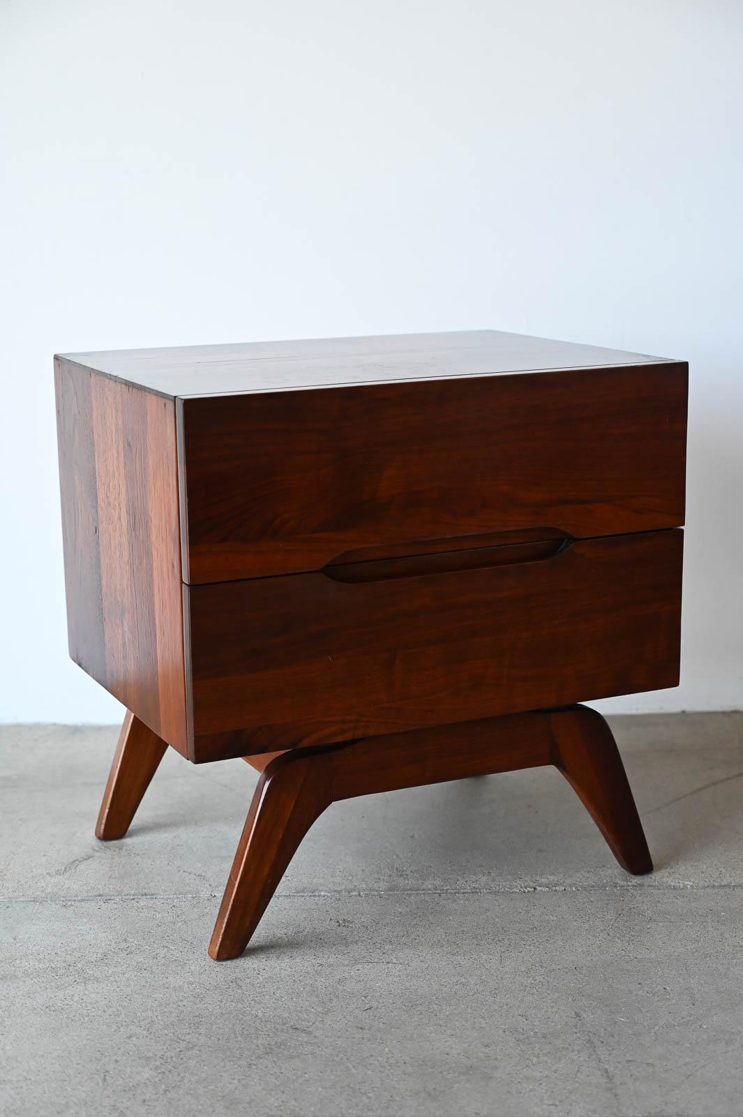 Mid-20th Century Walnut Nightstand or End Table by Ace-Hi of California, ca. 1960