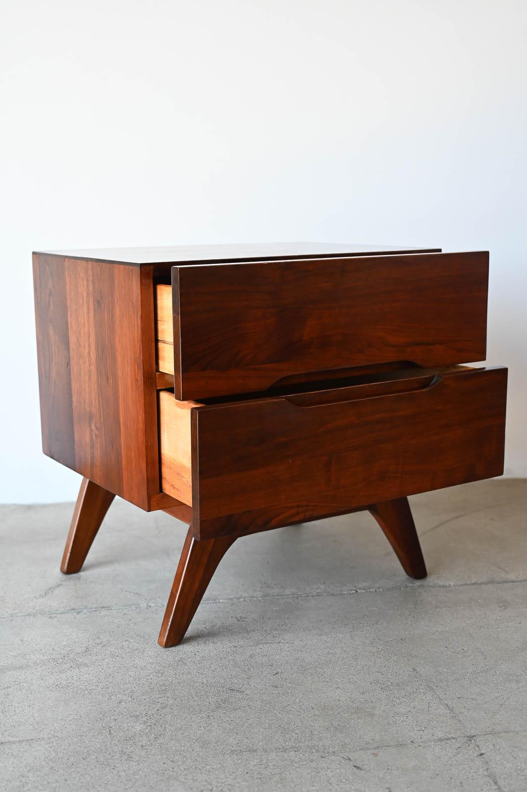 Walnut Nightstand or End Table by Ace-Hi of California, ca. 1960 2