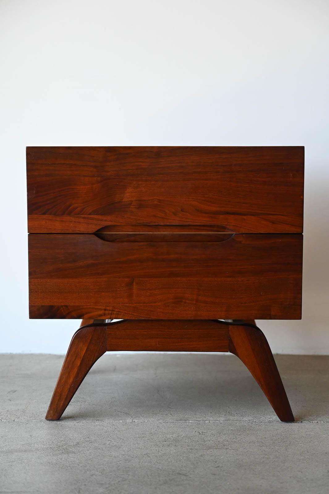 Walnut Nightstand or End Table by Ace-Hi of California, ca. 1960 3