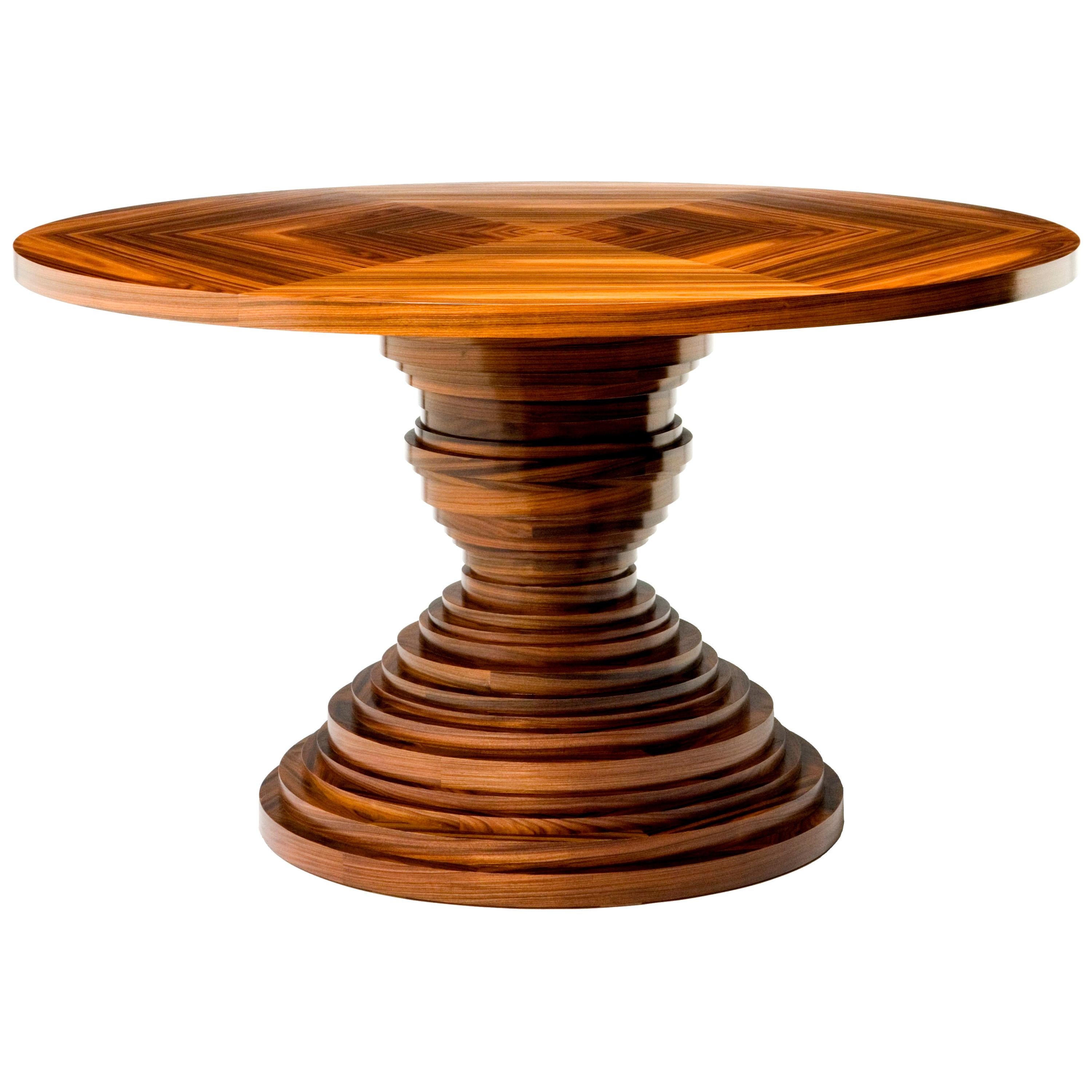 Walnut, Oak or Rosewood Round or Square Dining Table