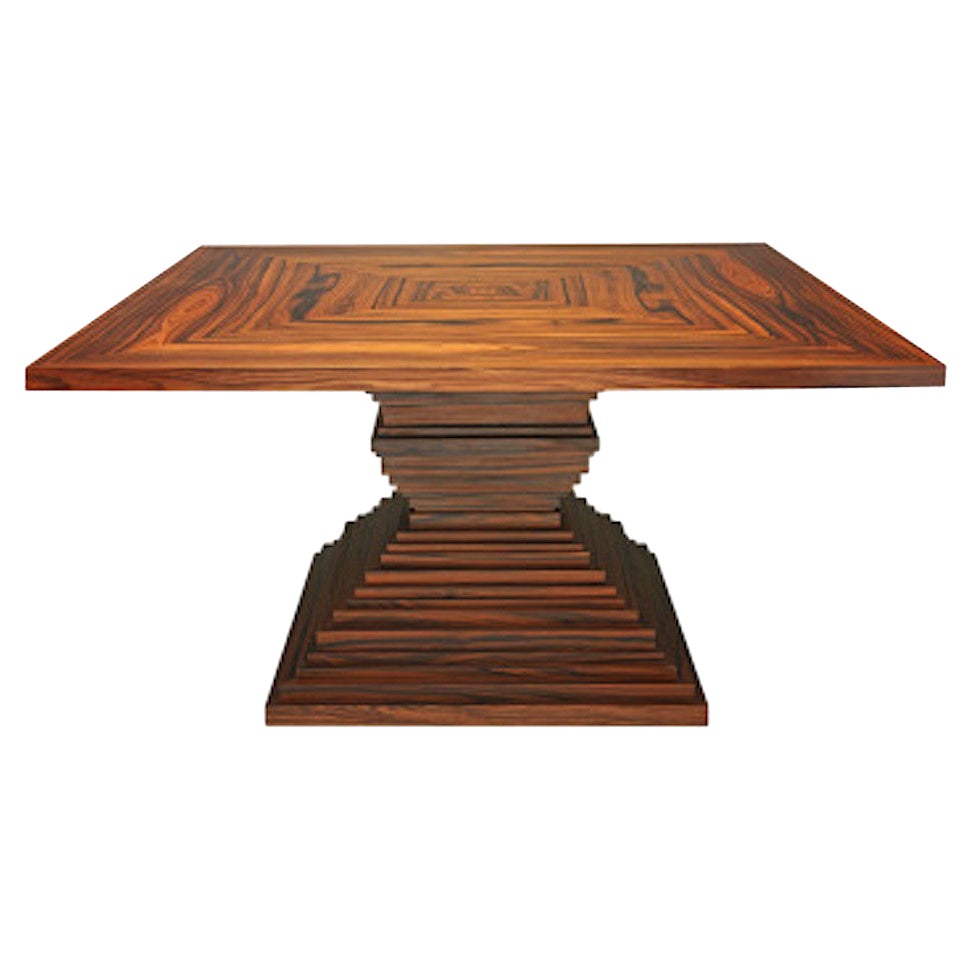 Tavolo da pranzo quadrato in noce, Oak o palissandro