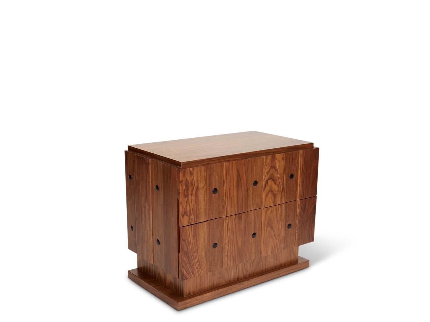 Mid-Century Modern Large Walnut Ojai Nightstand by Lawson-Fenning For Sale