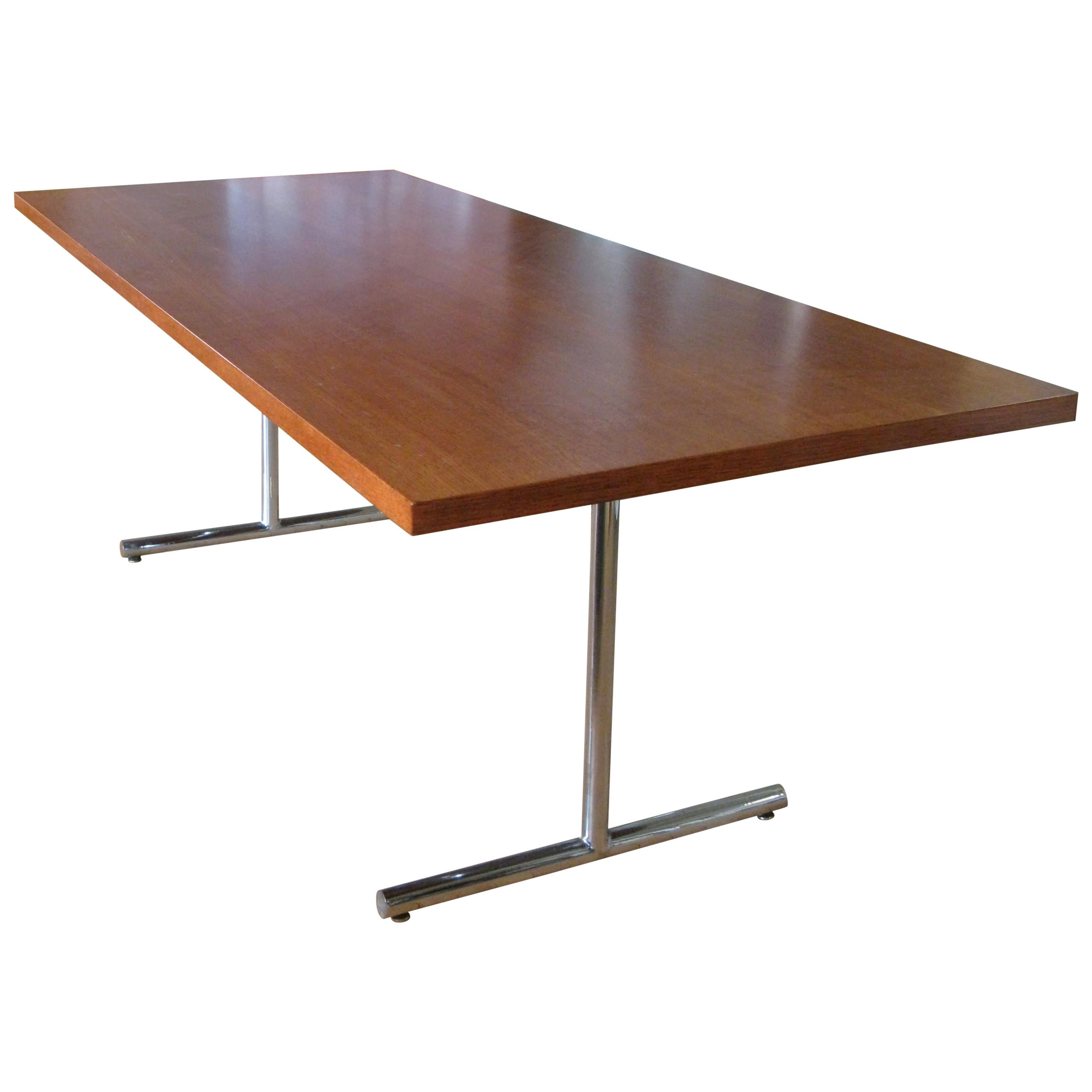 Walnut 'Omega' Desk or Dining Table by Hans Eichenberger for Hausmann & Hausmann