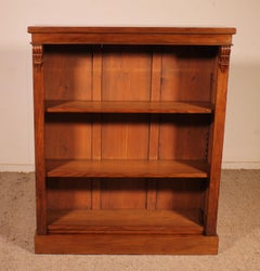Walnut Open Bookcase-19° Century