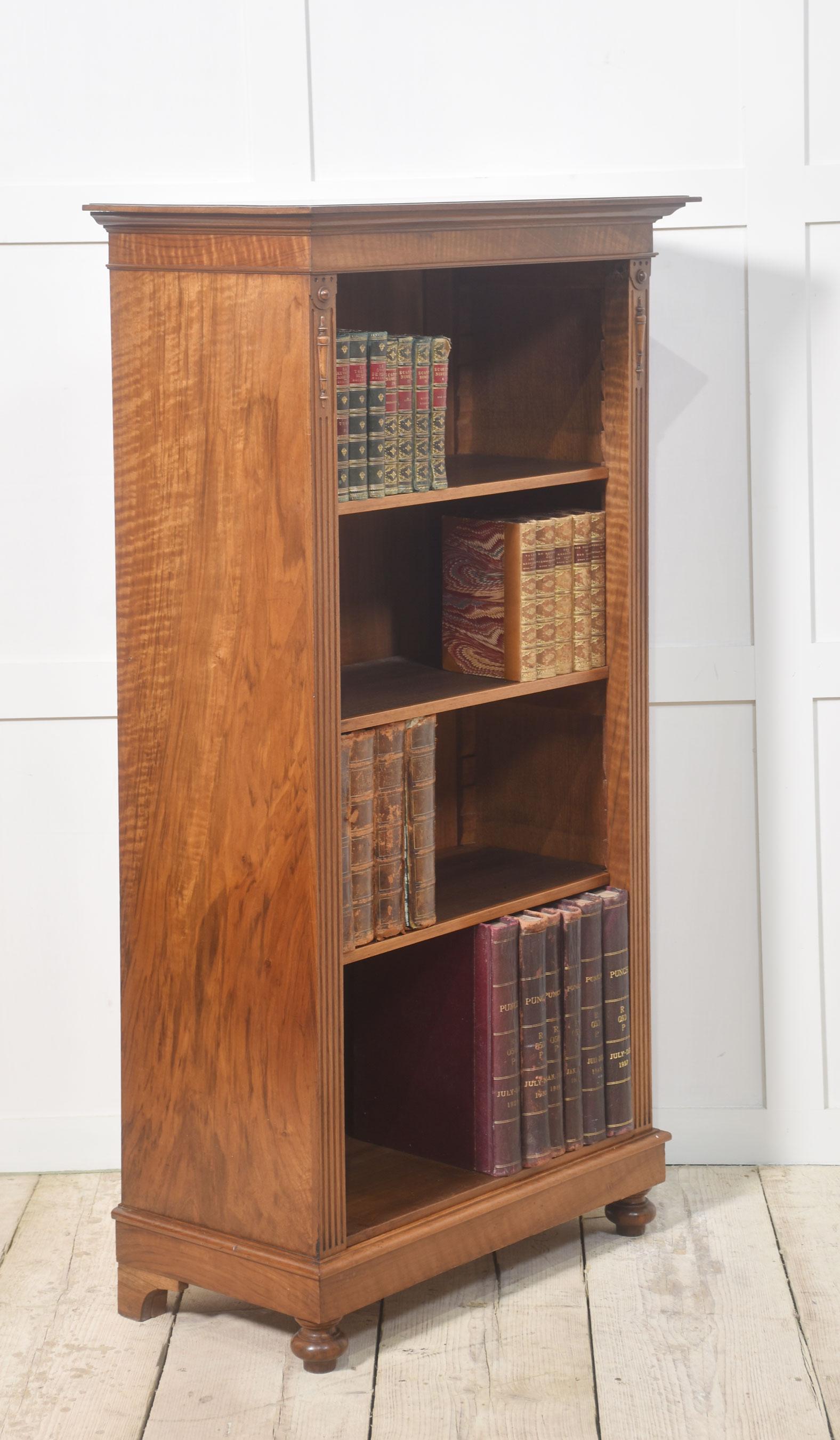 20th Century Walnut open bookcase For Sale