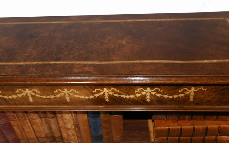 Walnut Open Bookcase, Regency Inlay Bookcases Study Interiors For Sale ...