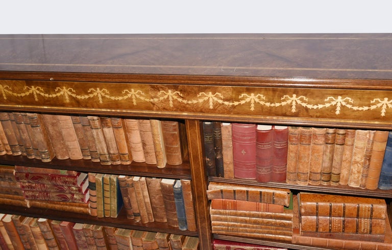 Walnut Open Bookcase, Regency Inlay Bookcases Study Interiors For Sale ...