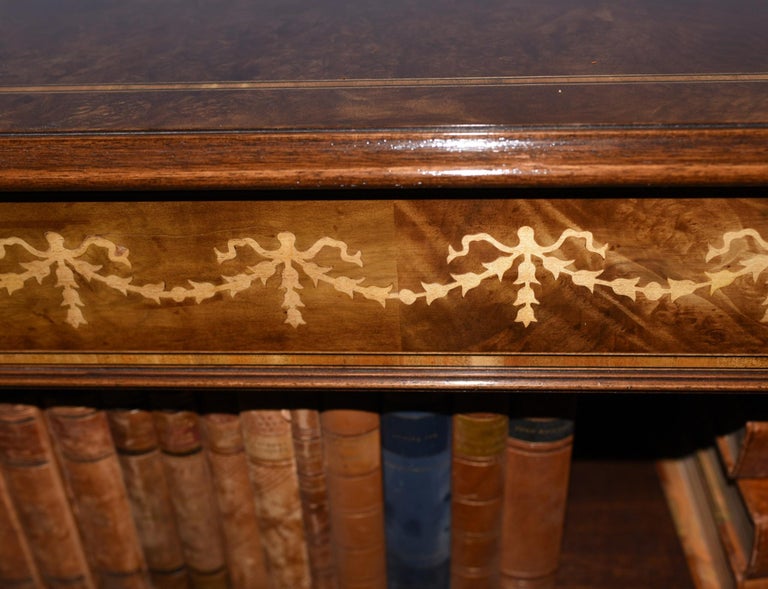 Walnut Open Bookcase, Regency Inlay Bookcases Study Interiors For Sale ...