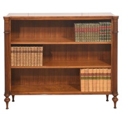 Walnut Open Bookcase With Adjustable Shelves