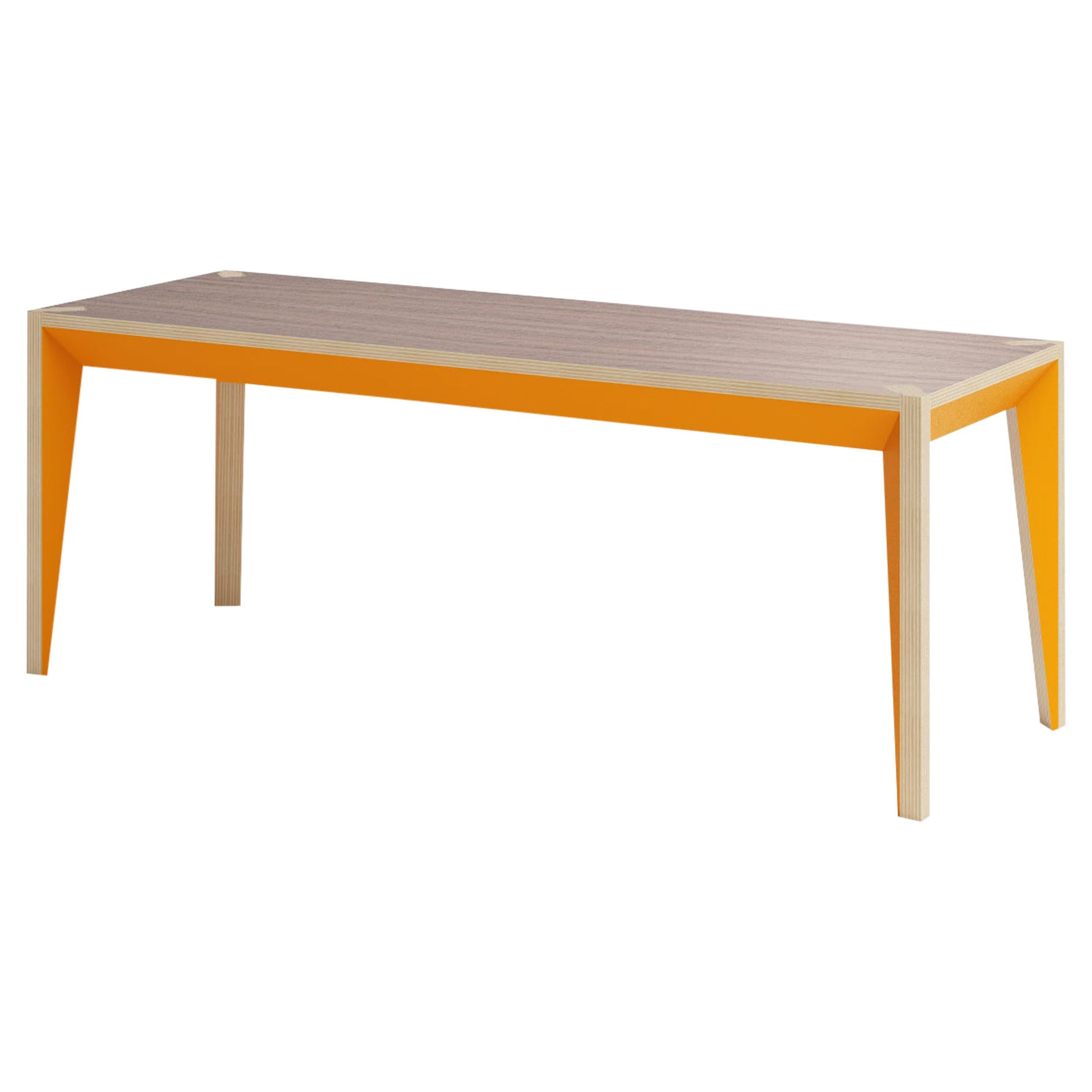 Walnut Orange MiMi Bench by Miduny, Made in Italy For Sale