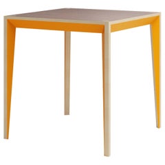 Walnut Orange MiMi Square Table by Miduny, Made in Italy