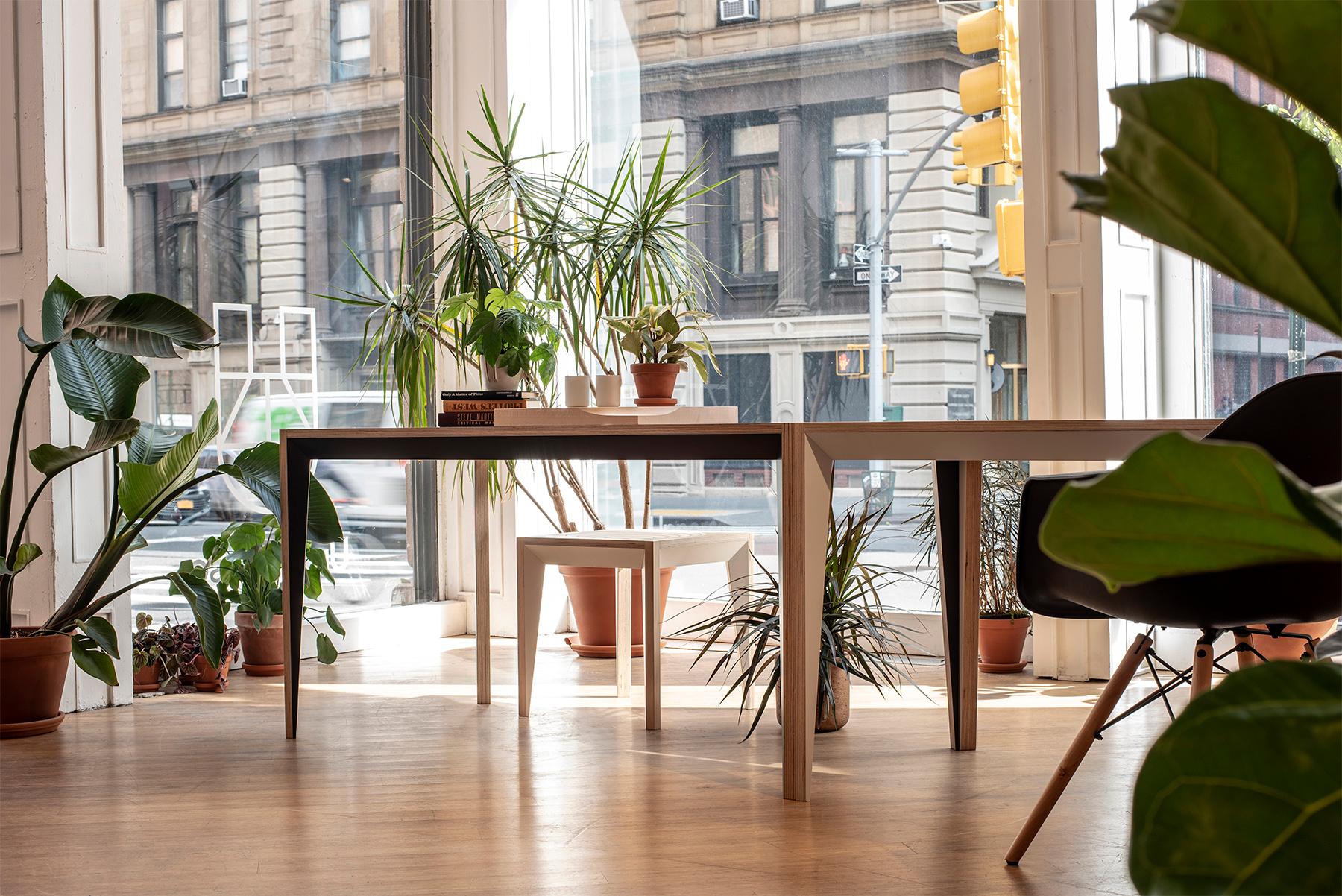 Walnut Orange Side Table by Miduny, Made in Italy In New Condition For Sale In Brooklyn, NY