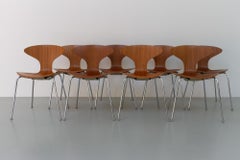 Sillas de comedor Orbit de nogal de Ross Lovegrove para Bernhardt Design, Juego de 8.