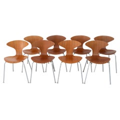 Walnut Orbit Dining Chairs by Ross Lovegrove for Bernhardt Design, Set of 8