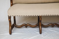 Walnut "Os De Mouton" High Back Canape