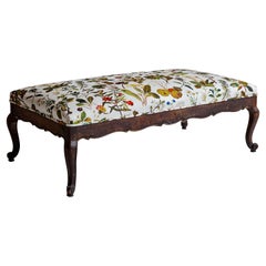 Walnut Ottoman in Cotton Linen from House of Hackney, France, Circa 1800