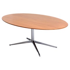 Walnut Oval Dining Table by Florence Knoll for Knoll International