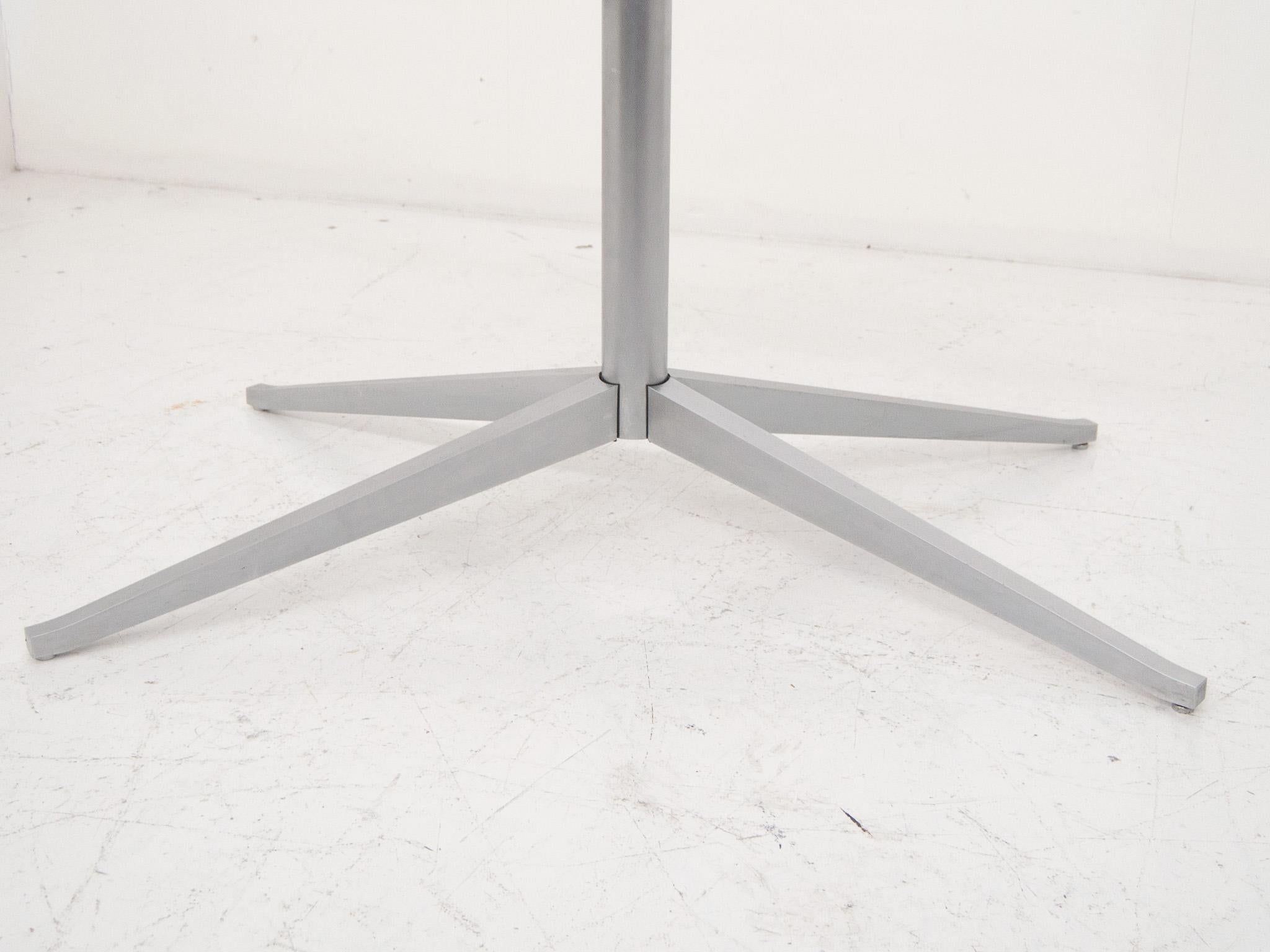 Aluminum Walnut Oval Dining Table Desk Florence Knoll For Sale